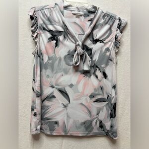 Calvin Klein Pink and Gray Patterned Fabric